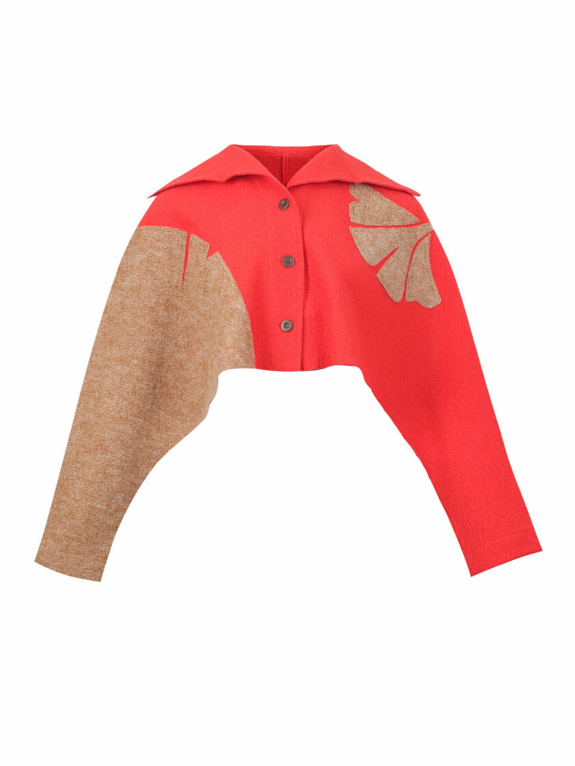 AW24 Lady Felted knit Blouse 1023846 - Image 9