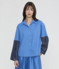 AW23 Lady Blouse Linen Denim 1023751