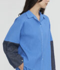AW23 Lady Blouse Linen Denim 1023751 - Image 4