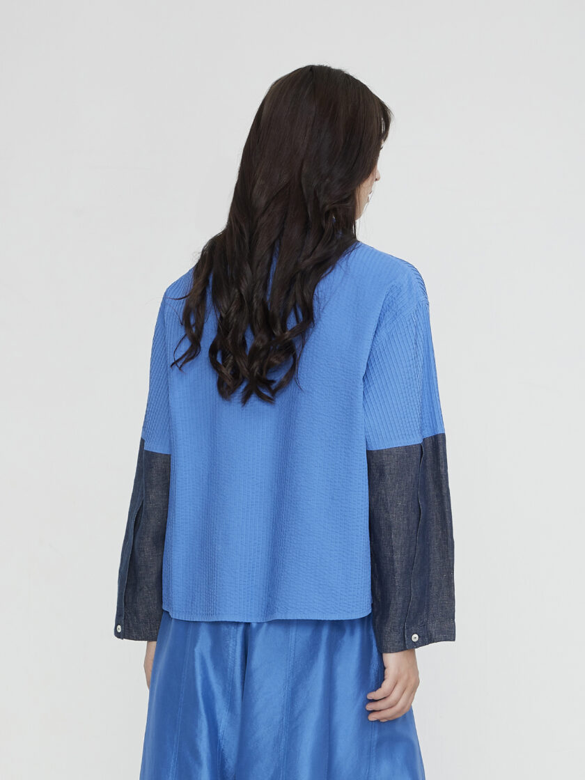 AW23 Lady Blouse Linen Denim 1023751 - Image 3