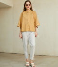 SS23 LADY PANT COTTON GRAPH CHECK 1032175