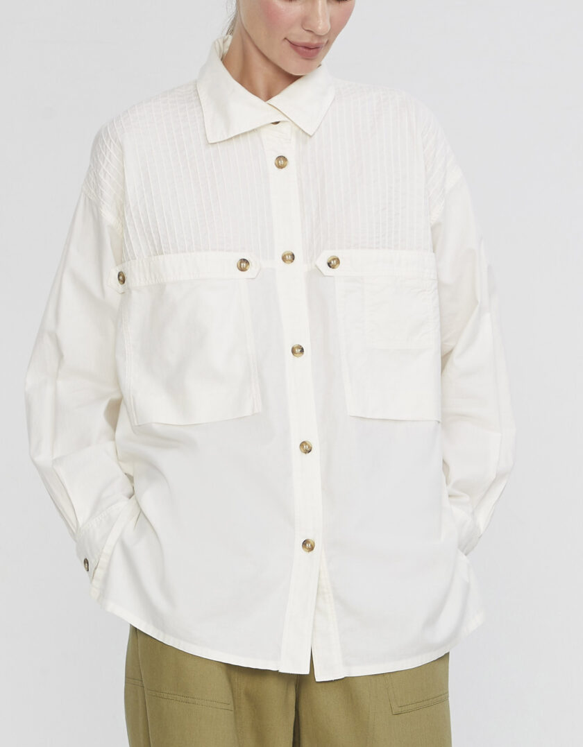 AW23 Lady Soft twill cotton Blouse 1023765 - Image 4