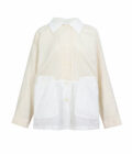 SS25 Lady Cotton Gauze crepe＋Calico Jacket 1111948 , White