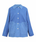 SS25 Lady Cotton Gauze crepe＋Calico Jacket 1111948 , Blue